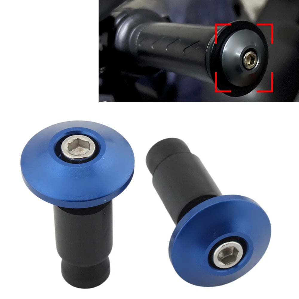 Handlebar End Caps for Motorcycle Dirt Bike 7/8" (Universal) - Blue
