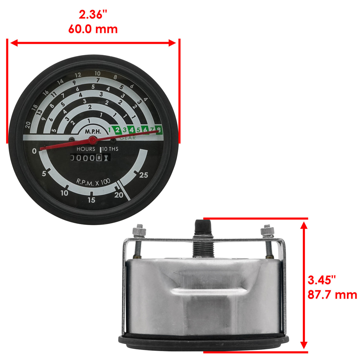 Tachometer Gauge Replacement for John Deere 1520 1530 2010 2020 (1990–1990)