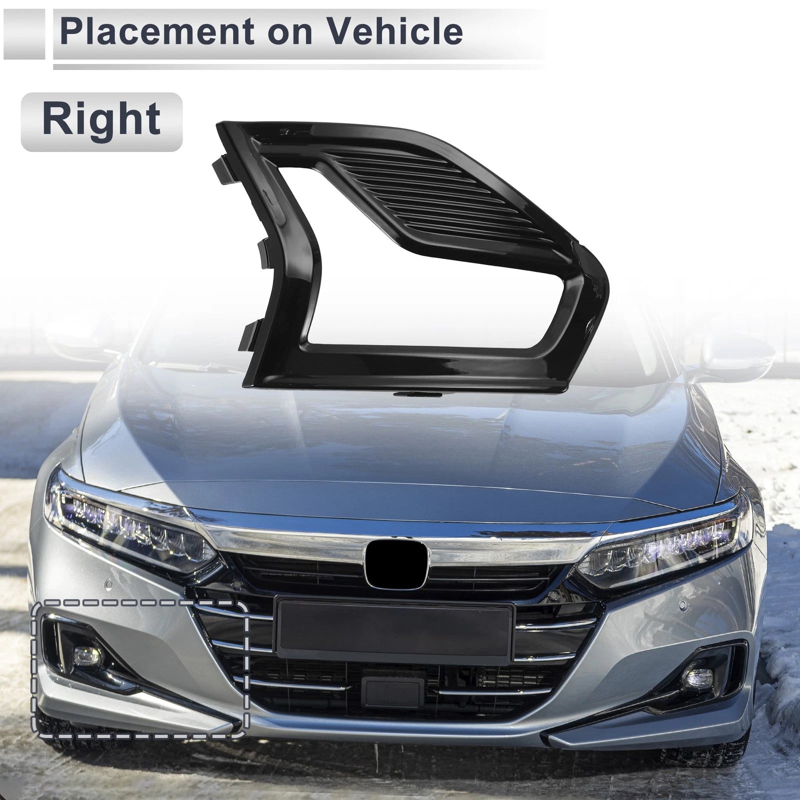 Front Right Fog Light Grill Replacement for Ford Fusion (2019–2019)