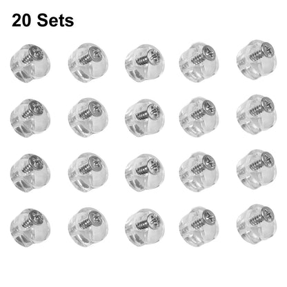 Set of Glass Retainer Clips for Mirrors and Glass Panels