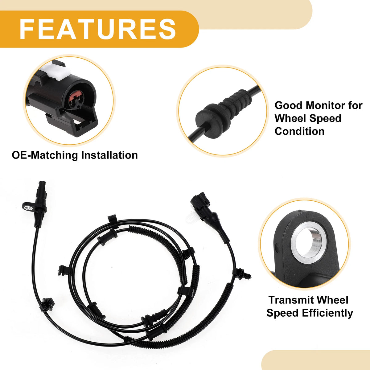 ABS Wheel Speed Sensor No.9L3Z2C190A for Ford F-150 (2004–2020) Rear Right