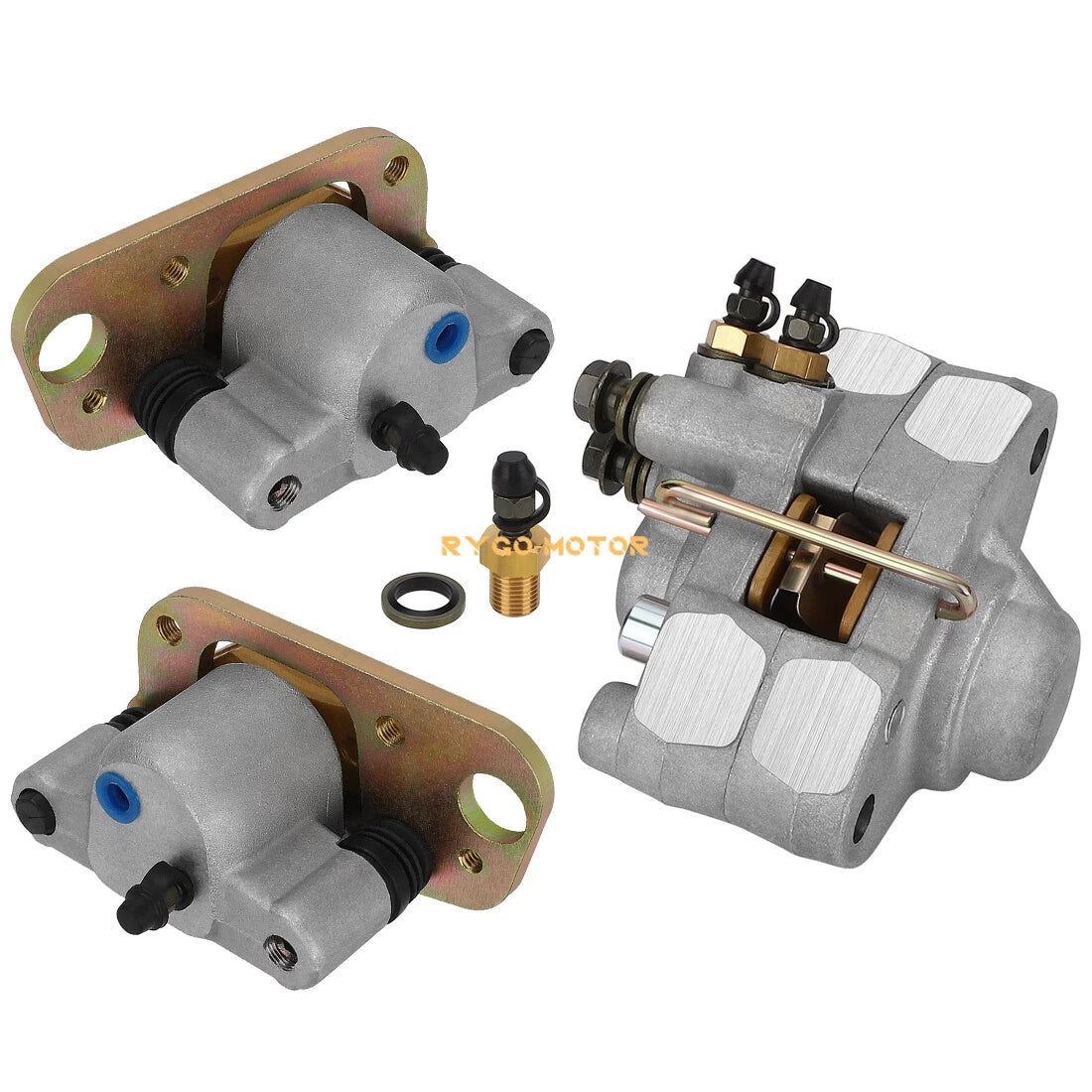Front & Rear Brake Calipers with Pads for Polaris Trail Boss 330 325 (2000–2004)