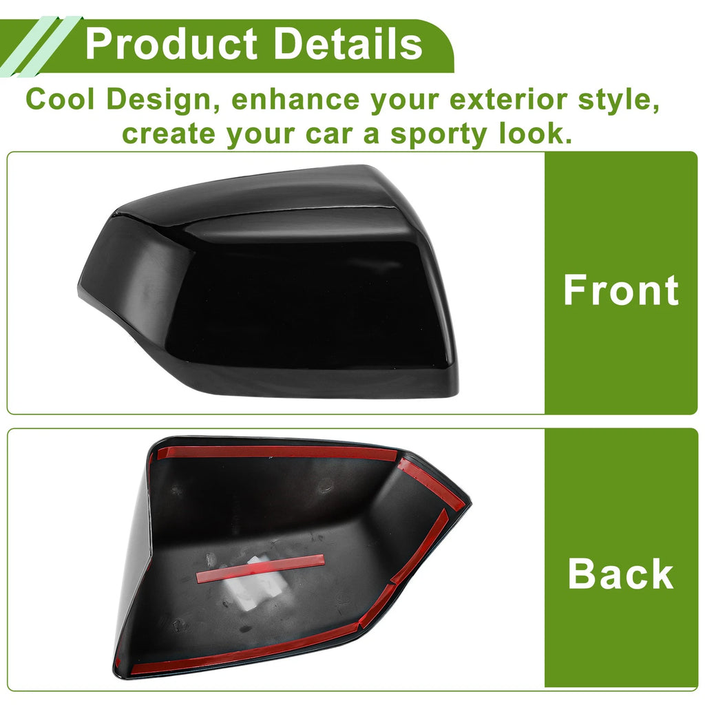 Mirror Cover Caps Pair Replacement Gloss Black for Cadillac Escalade (2021–2025)