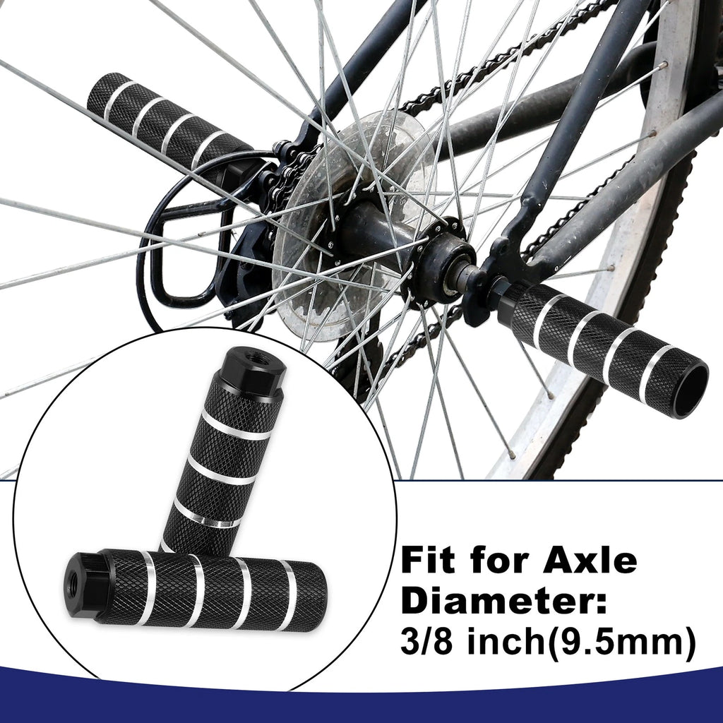 Rear Foot Pegs Replacement for BMX MTB Bike 3/8 Axle Universal Pair (2)