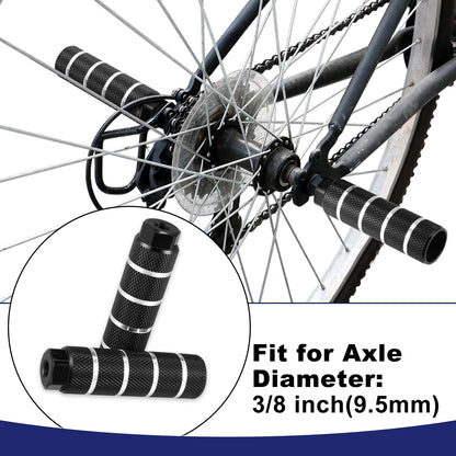 Rear Foot Pegs Replacement for BMX MTB Bike 3/8 Axle Universal Pair (2)