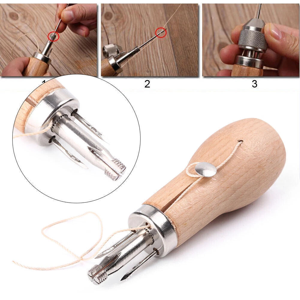 Speedy Stitcher Sewing Awl Tool Kit for Leather Canvas Heavy Repair