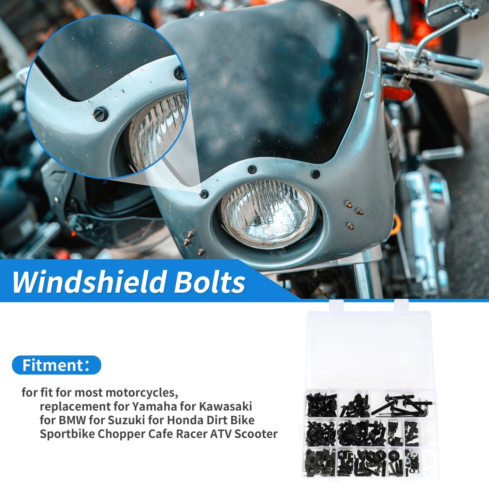 Windshield Bolts Replacement for Honda Dirt Bike Aluminum Rubber Kit (2000–2025)