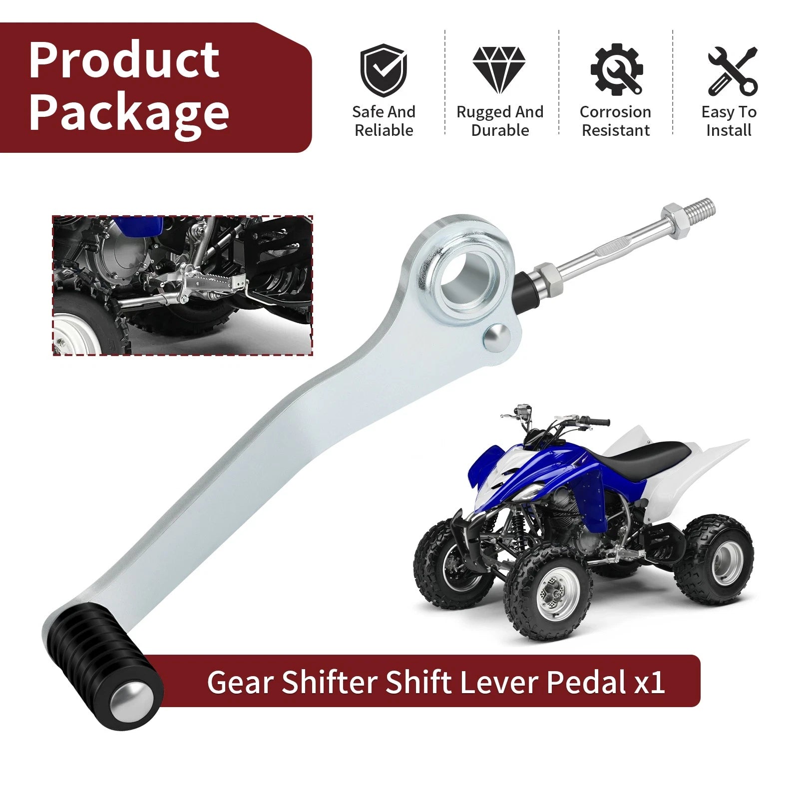 Foot Shifter for Yamaha Raptor 350 SE II (2004–2013) 5YT-18110-10-00, 1JN-18115-00-00