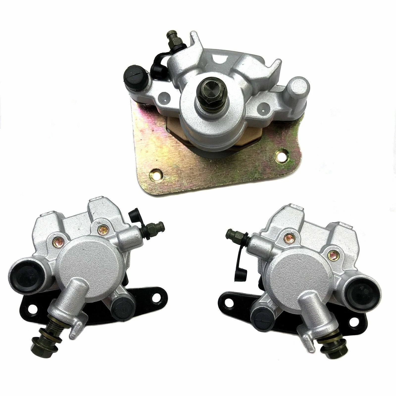 Front & Rear Brake Calipers w/Pads for Yamaha Kodiak 450 YFM450 FA (2003–2004)