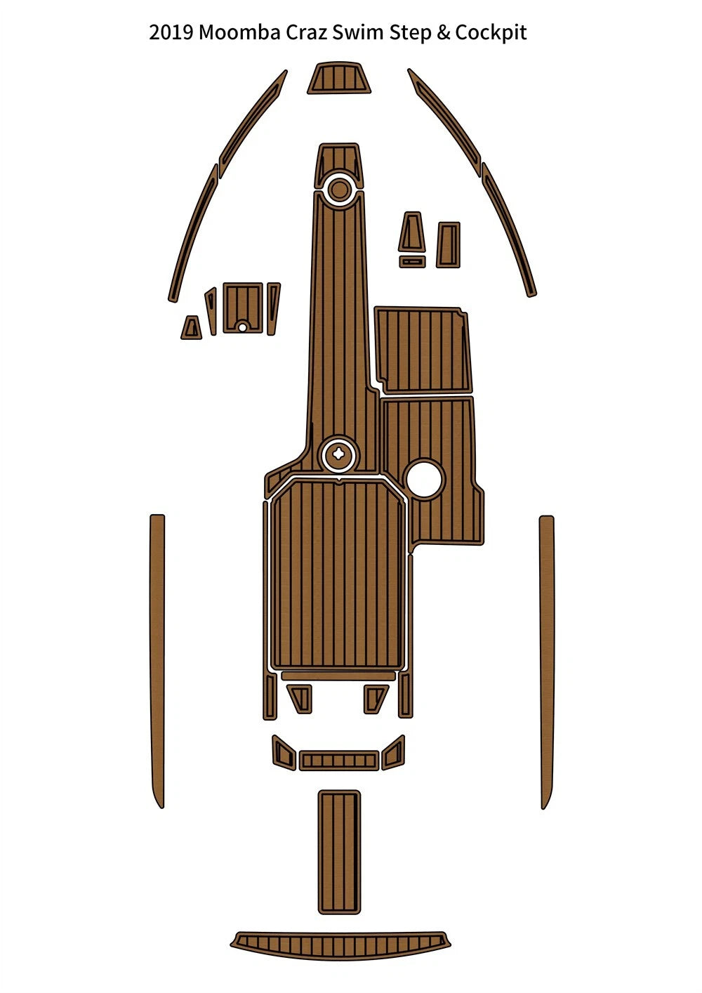 EVA Foam Teak Deck Flooring Mat for Moomba Craz (2019)