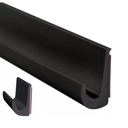 Black J Shaped Rain Gutter Diverter for Cars and Boats