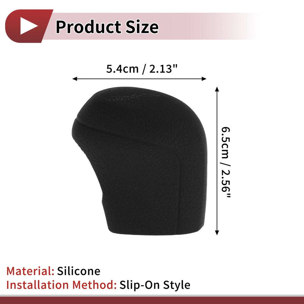 Gear Shift Knob Cover Universal Silicone Black (Car SUV)