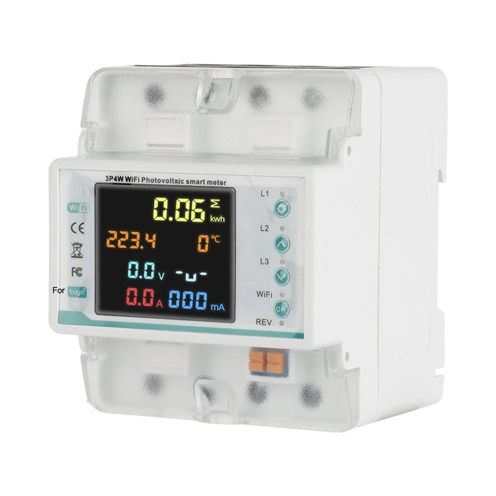 3 Phase Smart Meter with WiFi and LCD for Energy Monitoring (100A)
