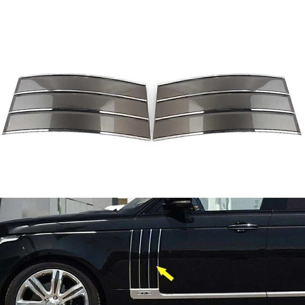 Side Mesh Vent Grille for Land Rover Range Rover (2013–2017) Grey Chrome