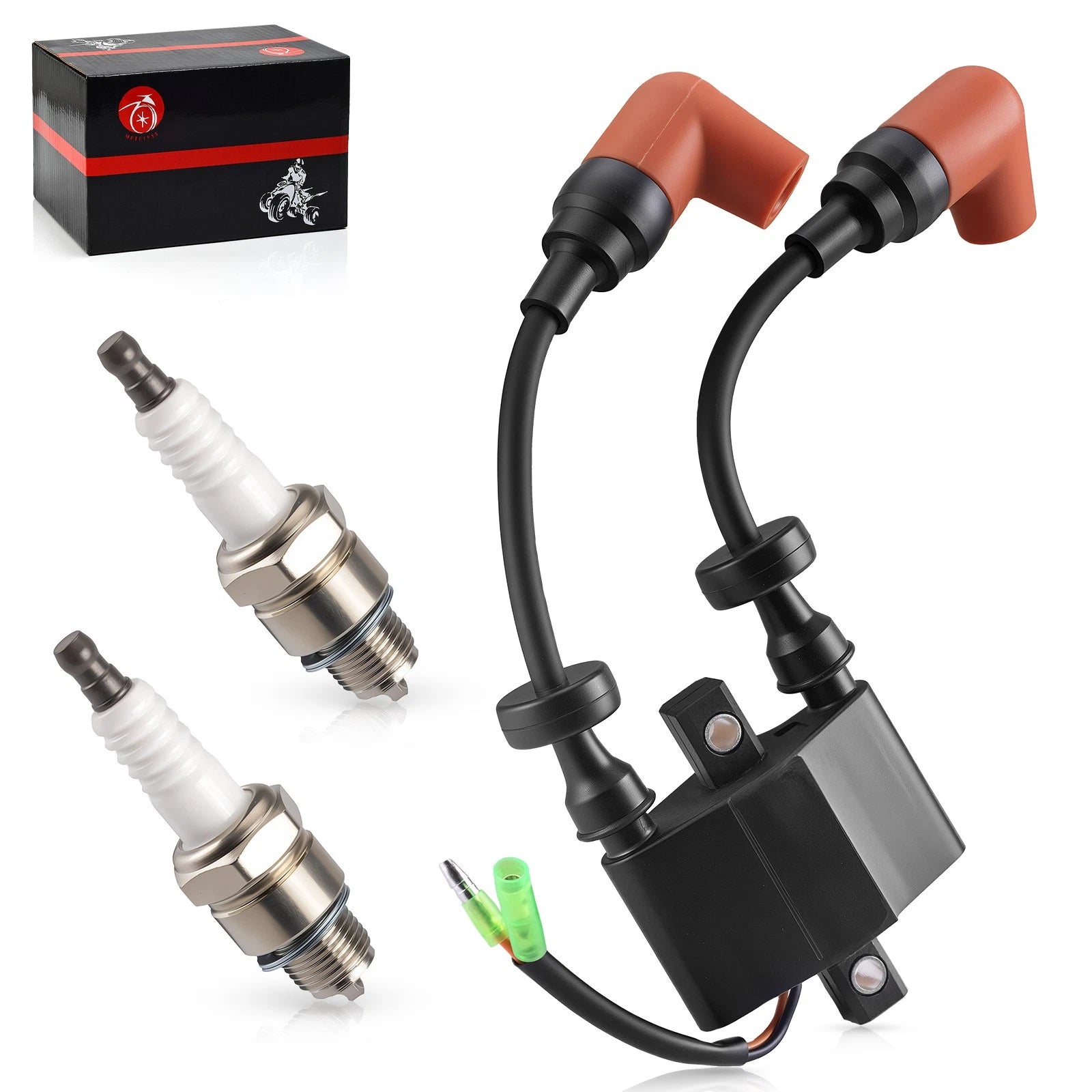 Ignition Coil & Spark Plug for Yamaha Outboard 6HP 8HP 9.9HP 25HP (680-85570-00-00)