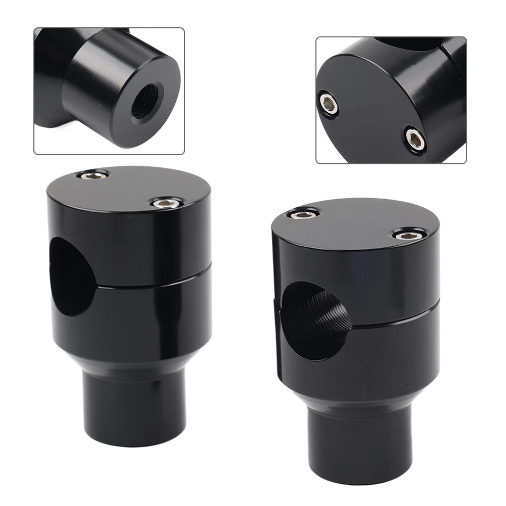 7/8" Handlebar Riser Clamp Mount Kit for Harley Honda (Fits )