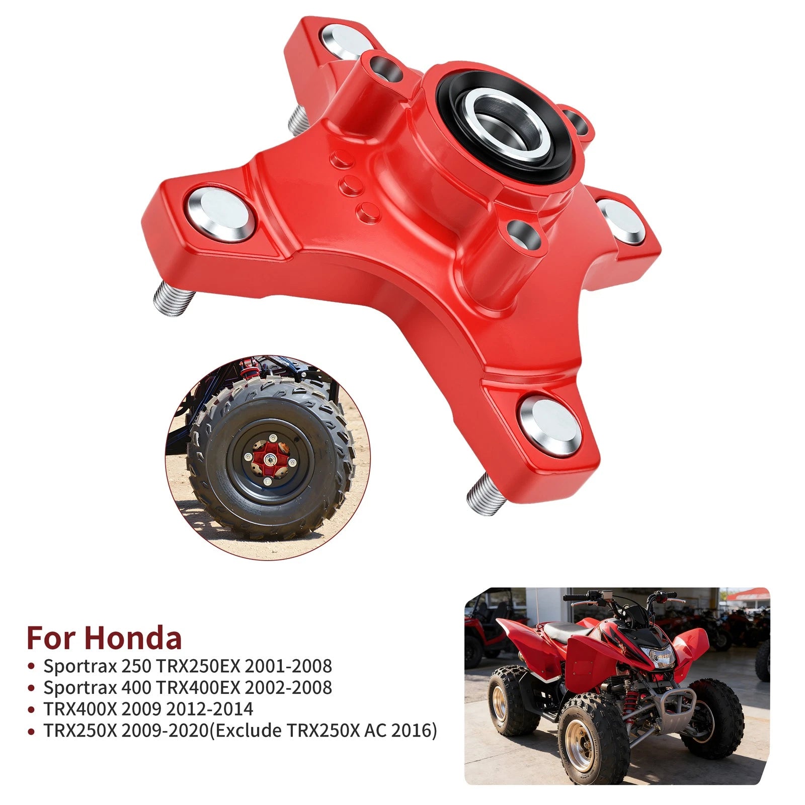 Front Wheel Hub for Honda Sportrax 250 400 TRX250X (2001–2007) 44615-HN6-A20 44615-HN6-000