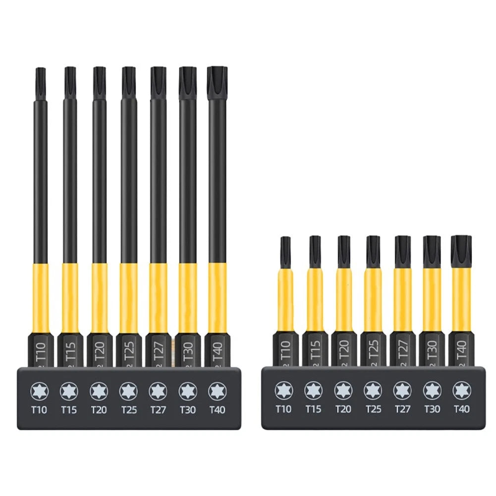 Hex Shank Screwdriver Bits Set of 10 HRC60