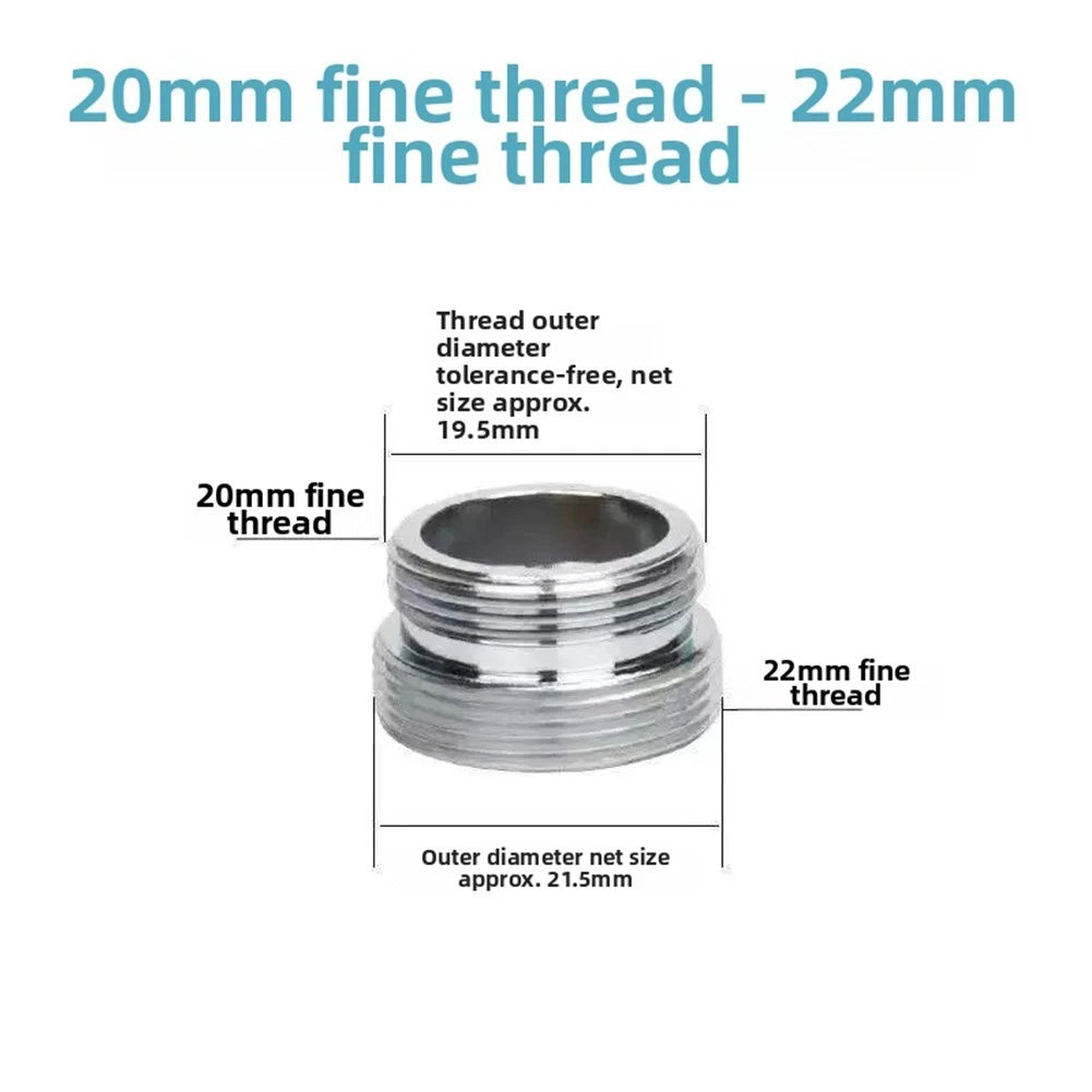 Faucet Aerator Adapter for Basin Faucets (Converts Multiple Sizes to 22)