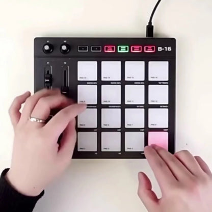 MIDI Pad Controller with 16 RGB Illuminated Beat Pads for Music Production