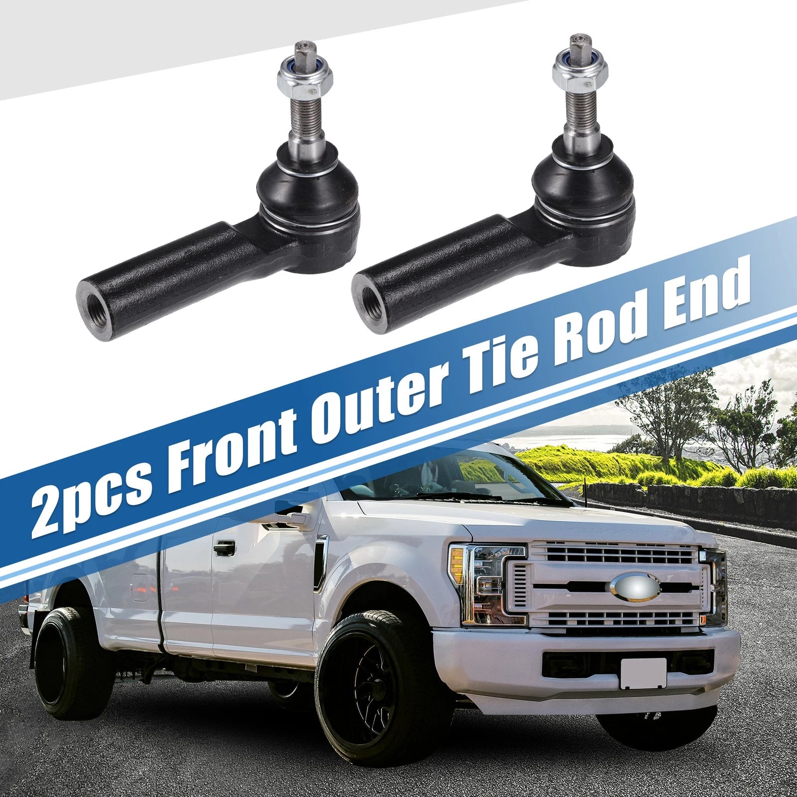 2pcs Front Outer Tie Rod End Links Replacement for Ford Mustang (2005–2014)