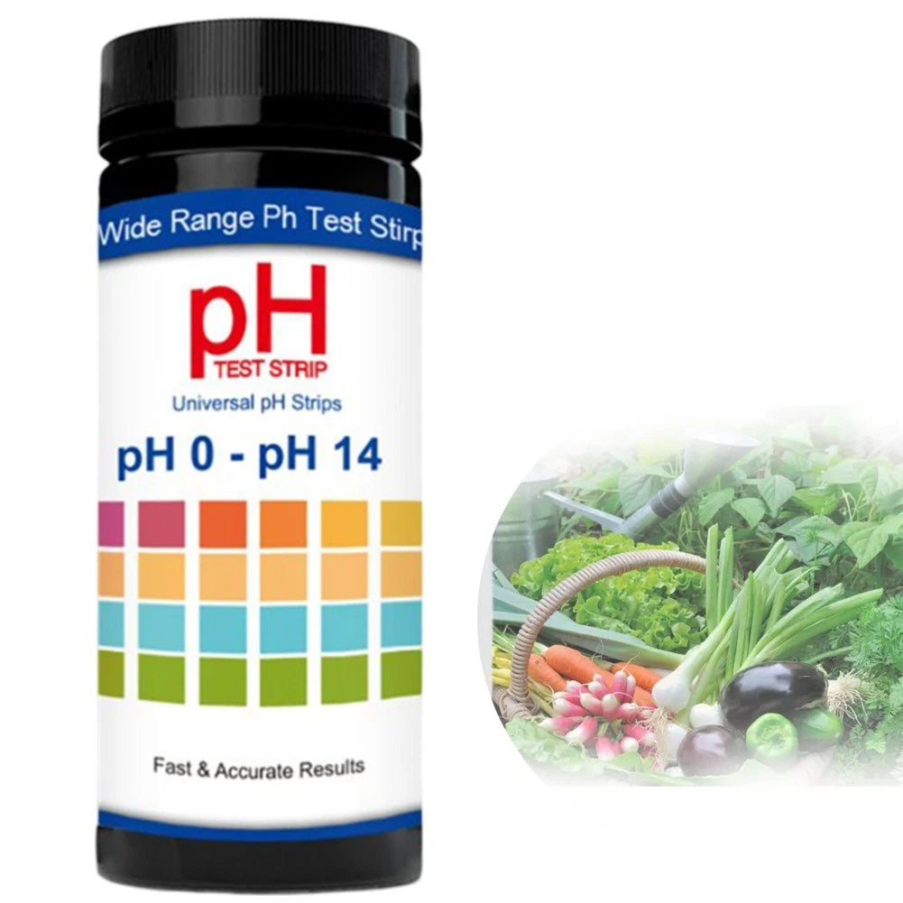 100pcs Litmus Strips pH 014 for Soil and Water Testing