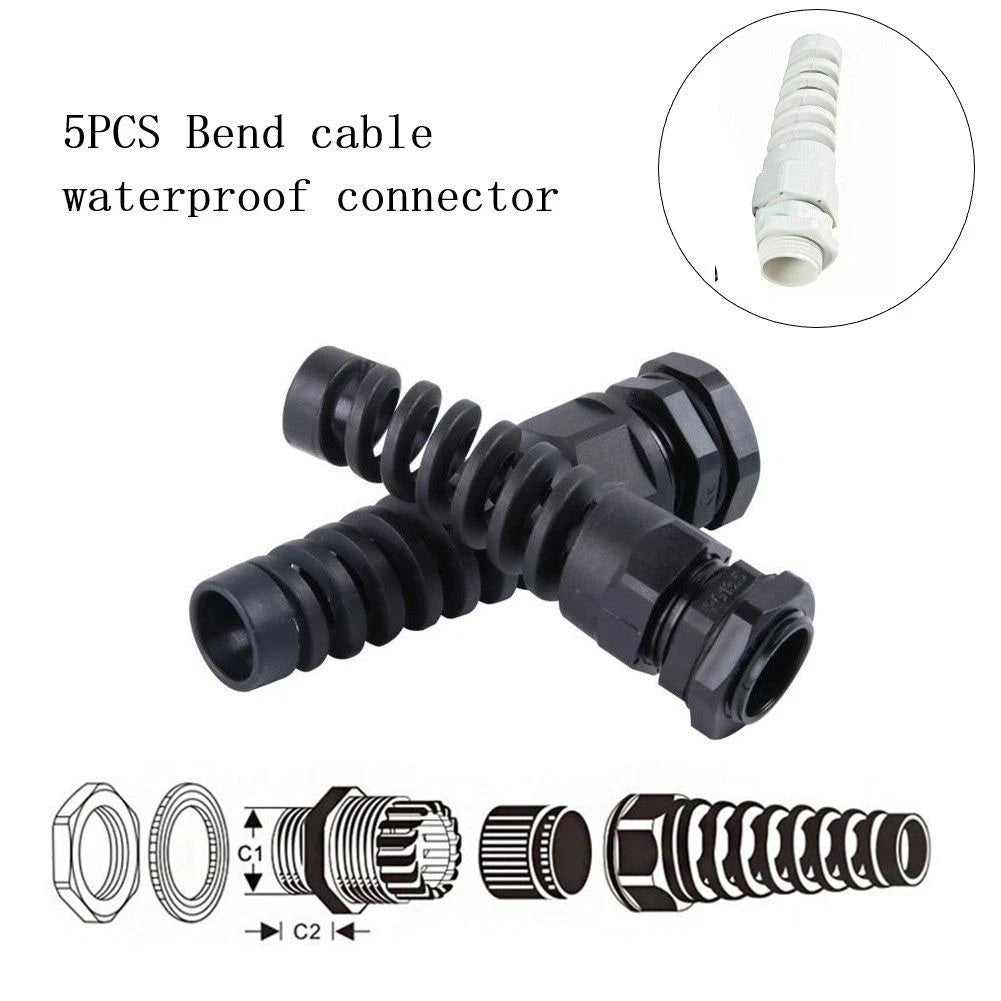 Cable Glands for Fixing Cables - Black or White, Easy to Tighten