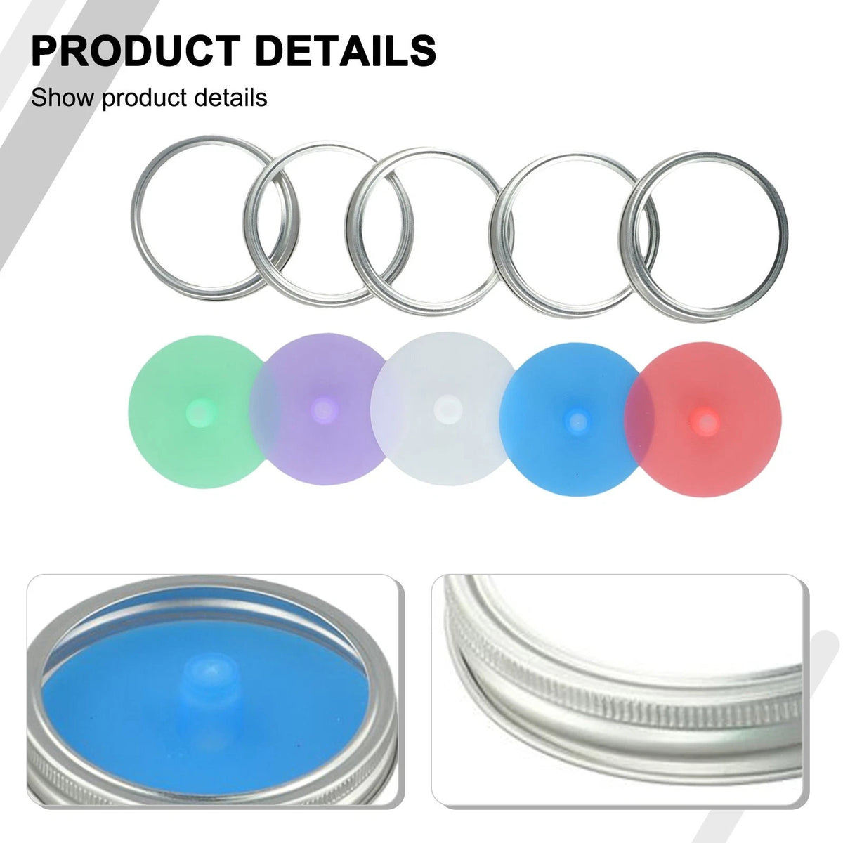 Silicone Fermenting Lids for Food Storage (86mm)