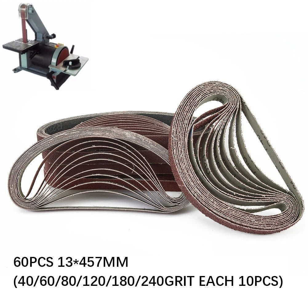 60pcs Sanding Belts Set for Automotive Use (Grit 40/60/80/120/180/240)