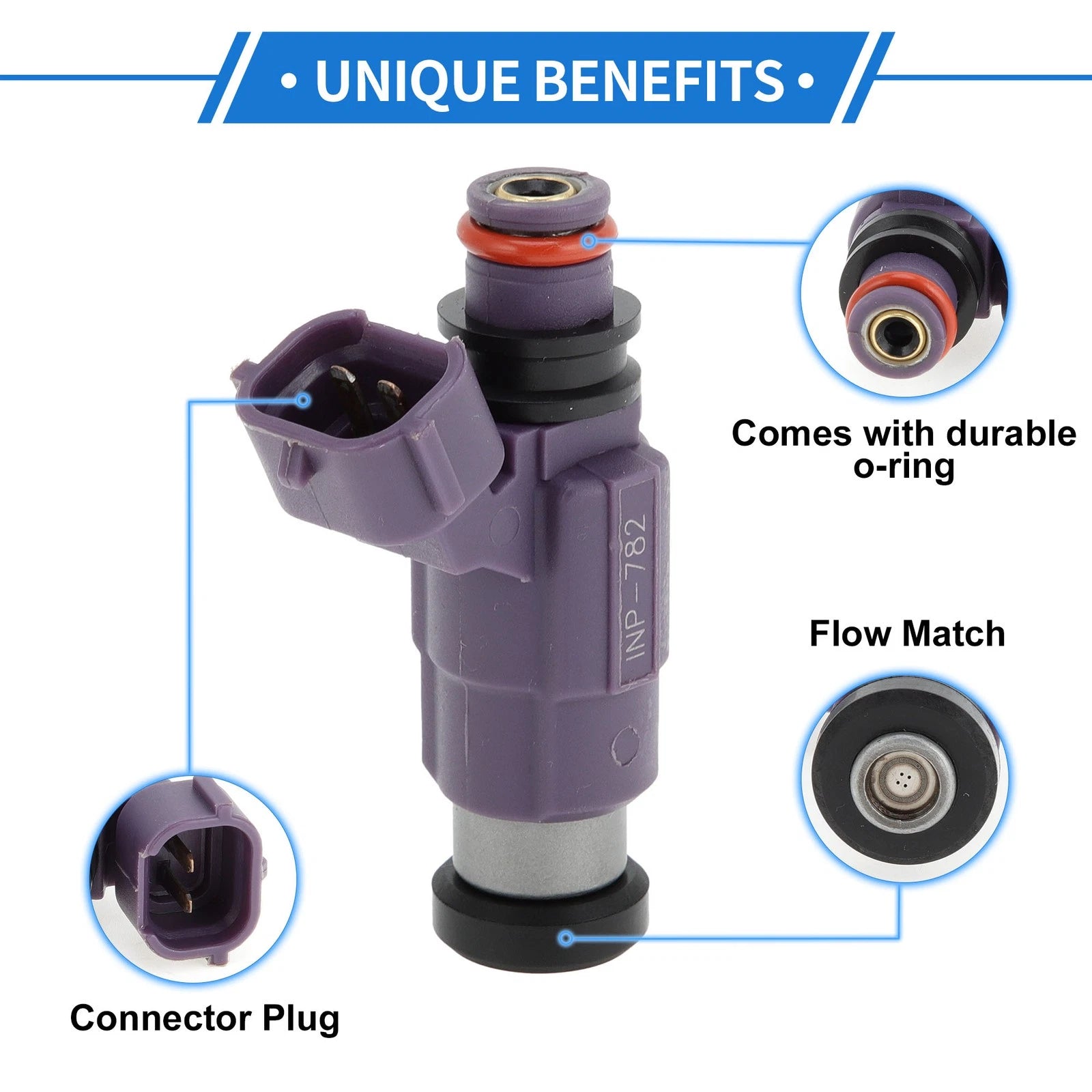 Fuel Injector Replacement for Mazda Protege 2.0 (2001–2003) 1 Piece Purple
