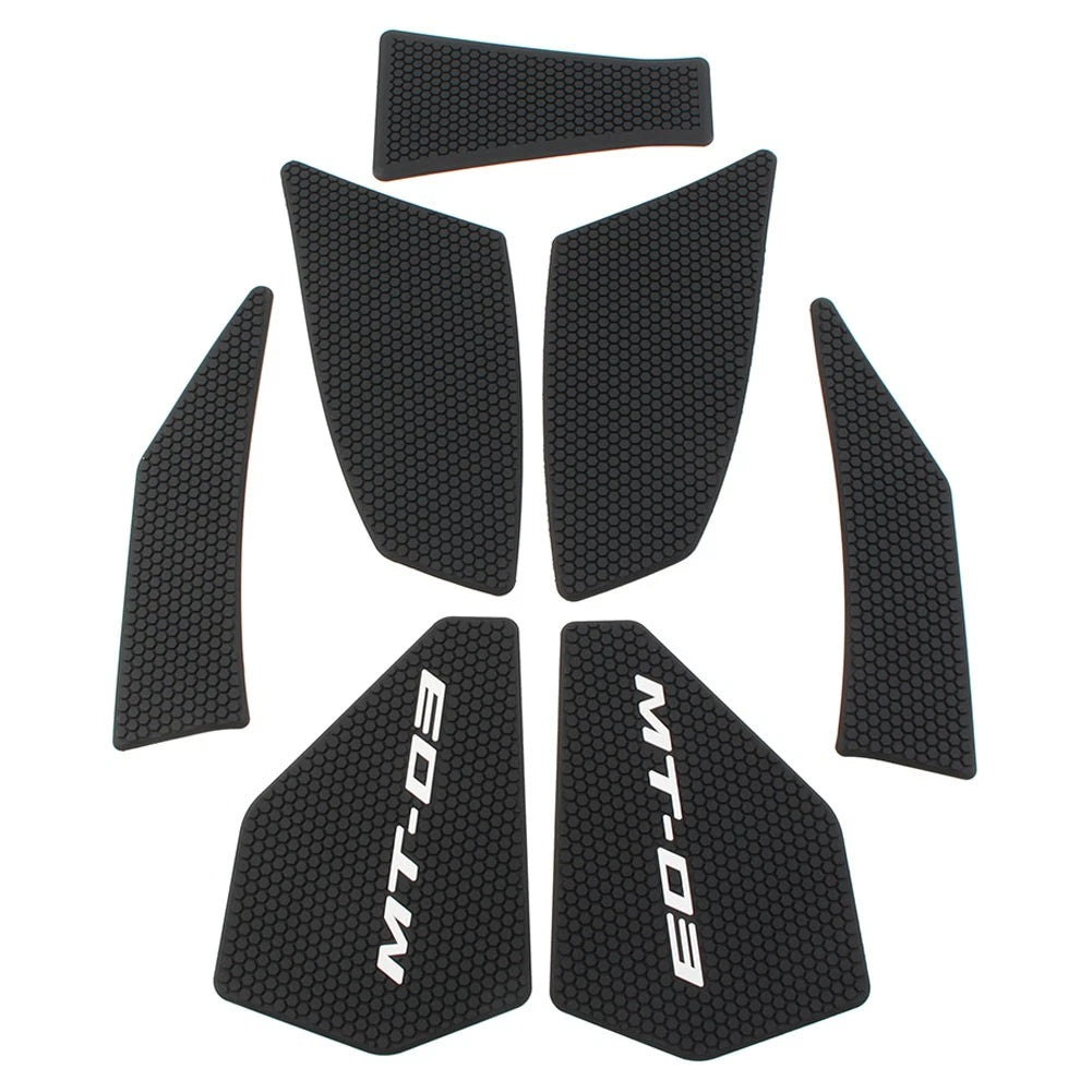 Tank Side Knee Pads for Yamaha MT-03 (2021–Present) Rubber Grips Black