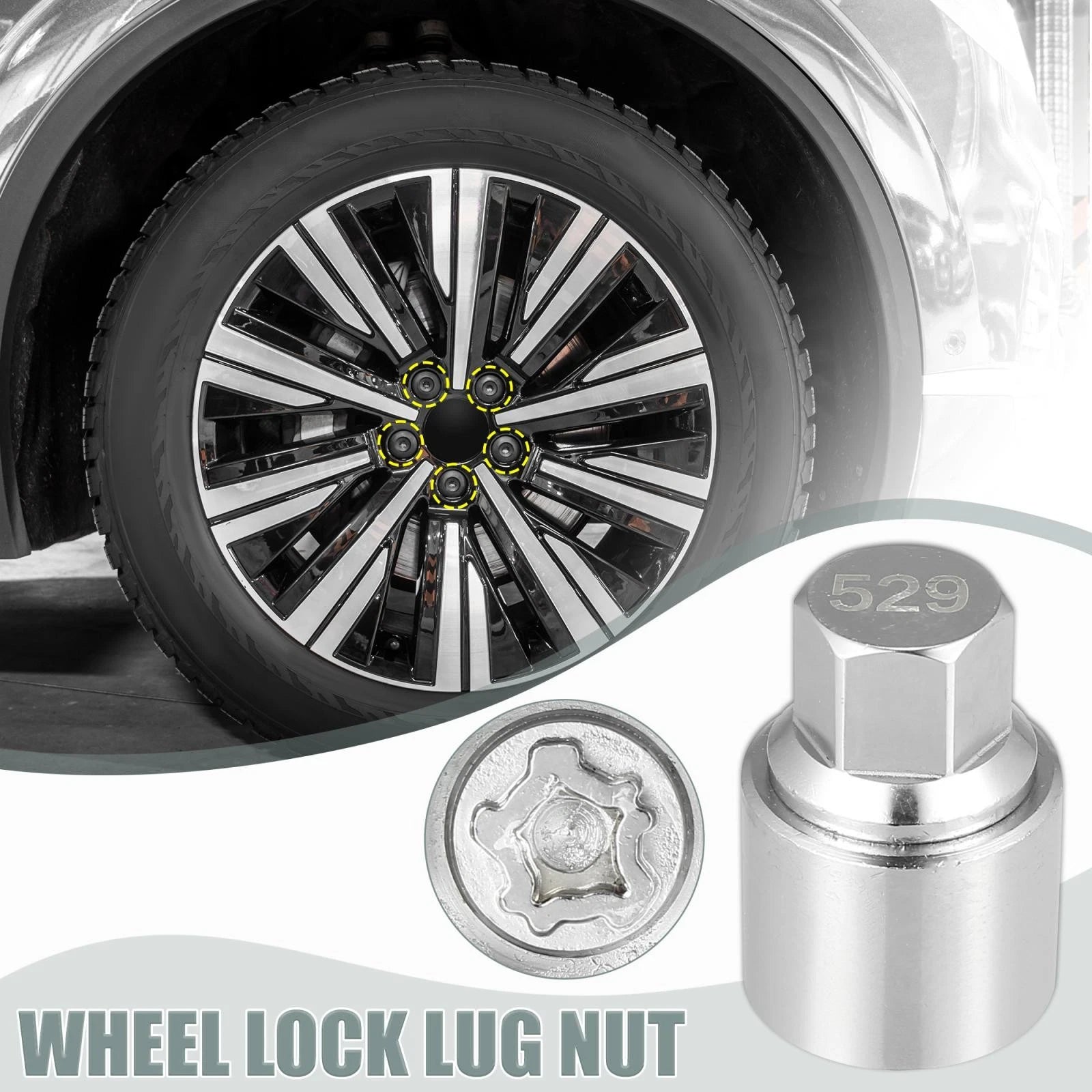 Wheel Lock Lug Nut Key Removal Tool for Volkswagen Phaeton (2004–2016)