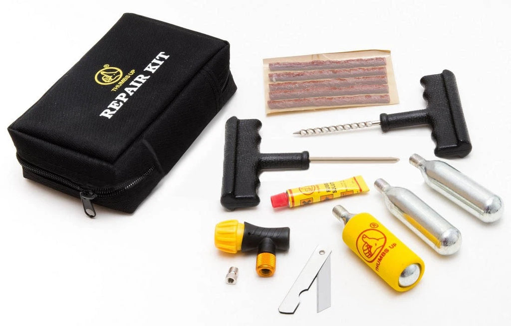 Flat Tire Repair Plug Kit for ATV UTV Motorcycle Trailer CO2