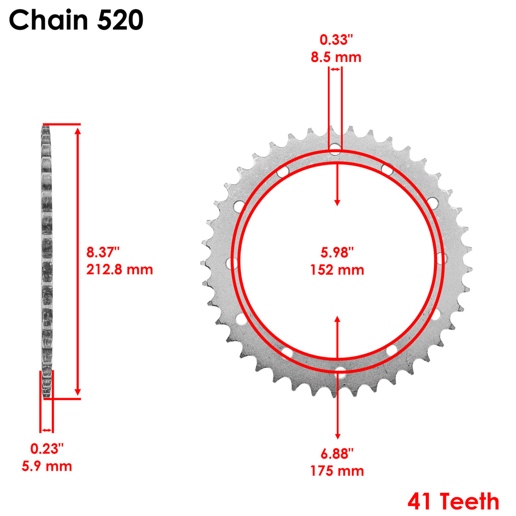 Rear Sprocket Replacement for Yamaha Banshee 350 YFZ350 (1989–2006)