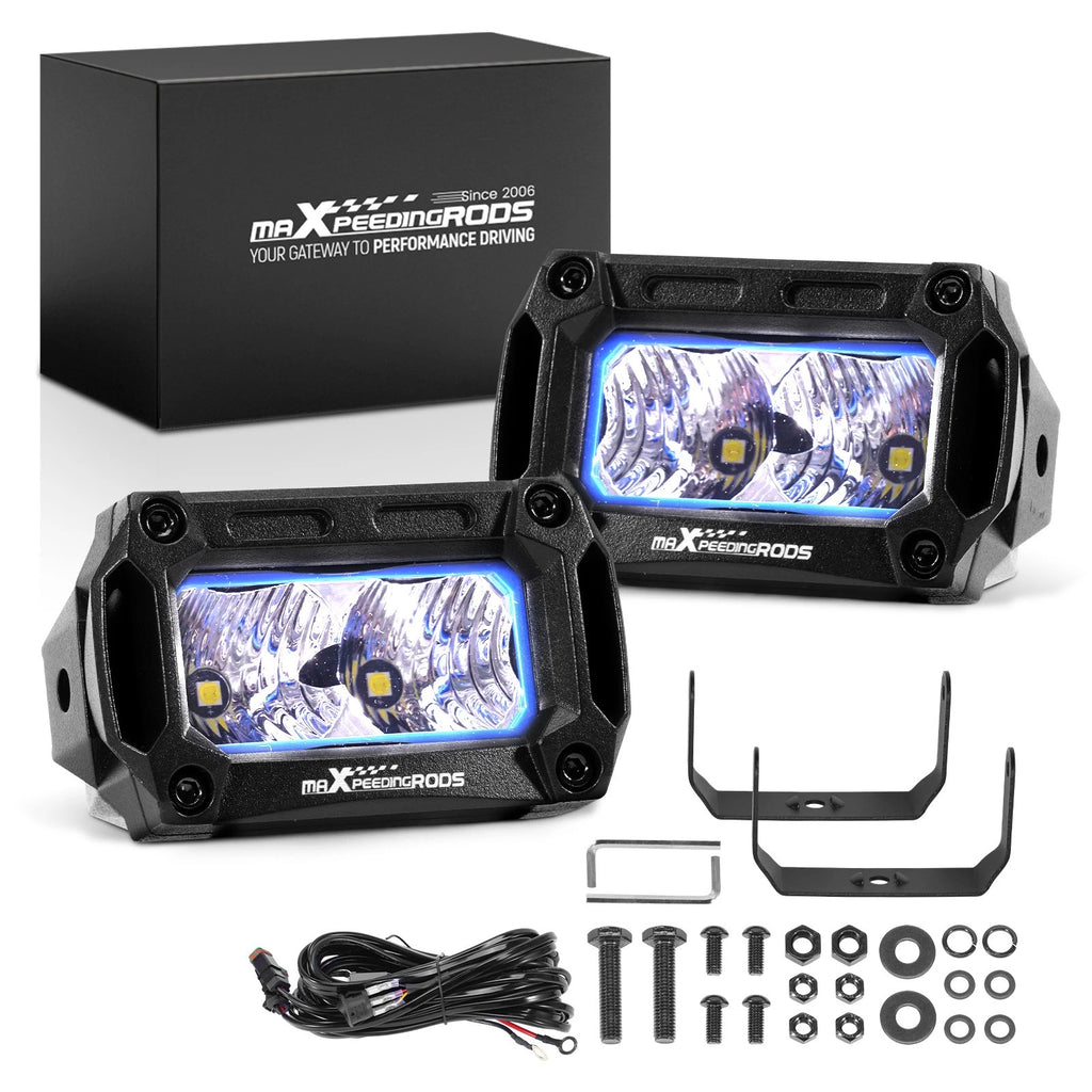 20W LED Auxiliary Light Rectangular Flood Beam 2000LM for Off-Road (2000–2023)