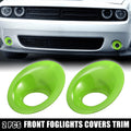 2Pcs Front Foglight Covers Trim Replacement for Dodge Challenger (2015–2020) Green
