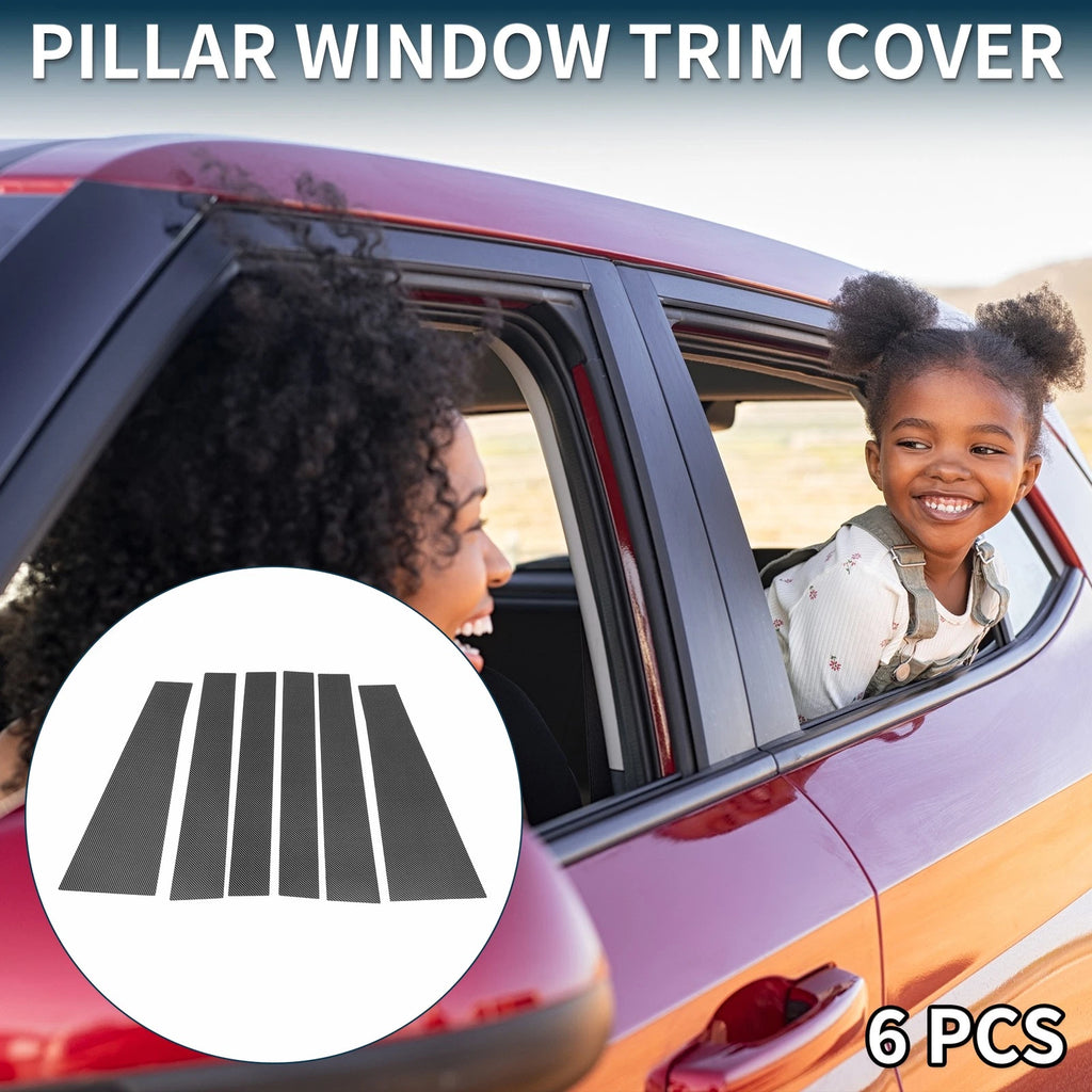 6 Pcs Door Pillar Window Trim Replacement for Toyota Sienna (2011–2020)