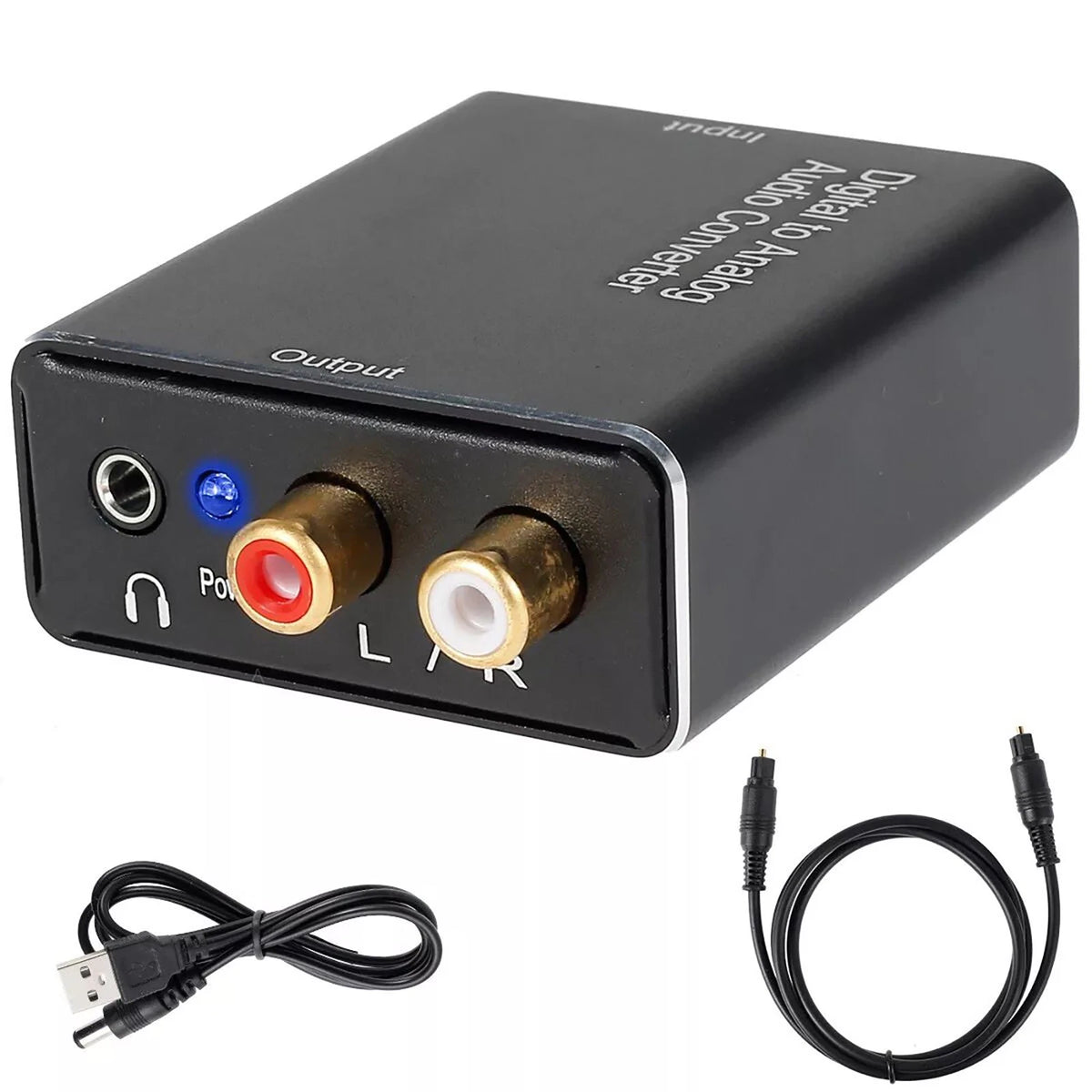 ABS Digital Fiber Optical Coaxial to Analog 3.5mm Audio L/R Converter Adapter