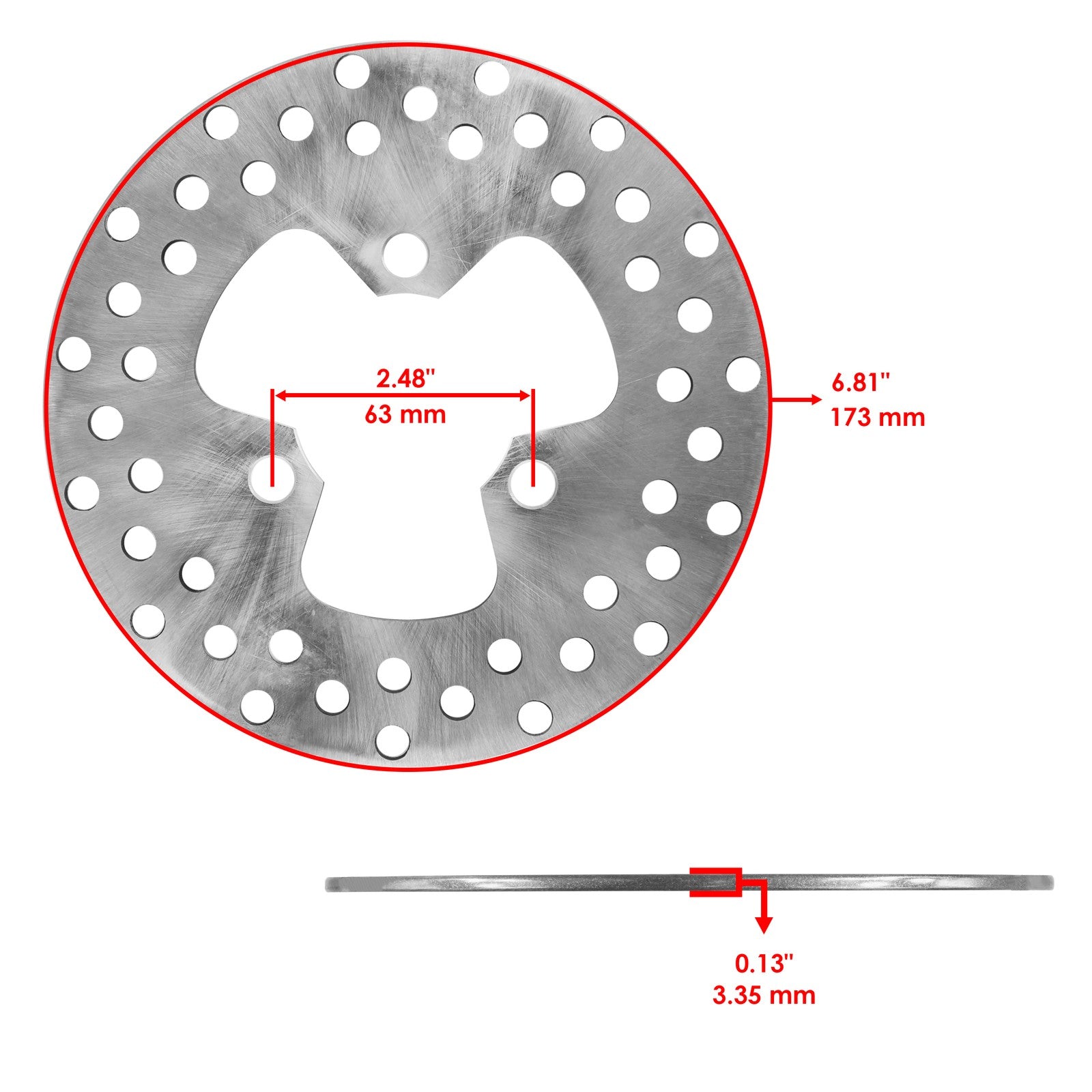Front Brake Disc Rotor for Honda FourTrax 250 TRX250X (1987–1992)