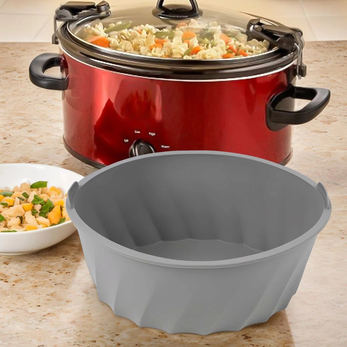 Reusable Silicone Liner for 6-8 Quart Slow Cookers (Fits Most Models)