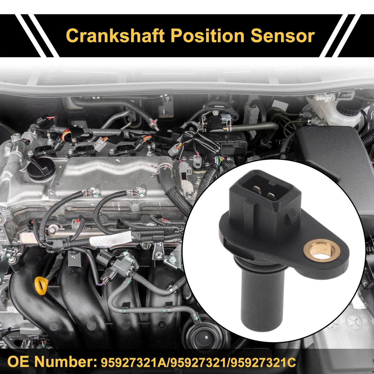 Crankshaft Position Sensor No.95927321A for Audi A4 B6 (2000–2002)