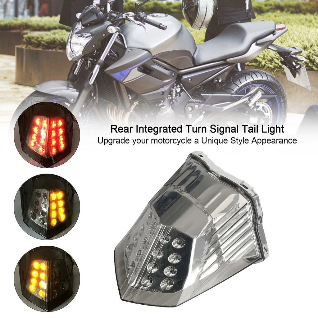 Turn Signal Tail Light for Yamaha Diversion 600 XJ6 FZ6 (2009–2017) Black T9