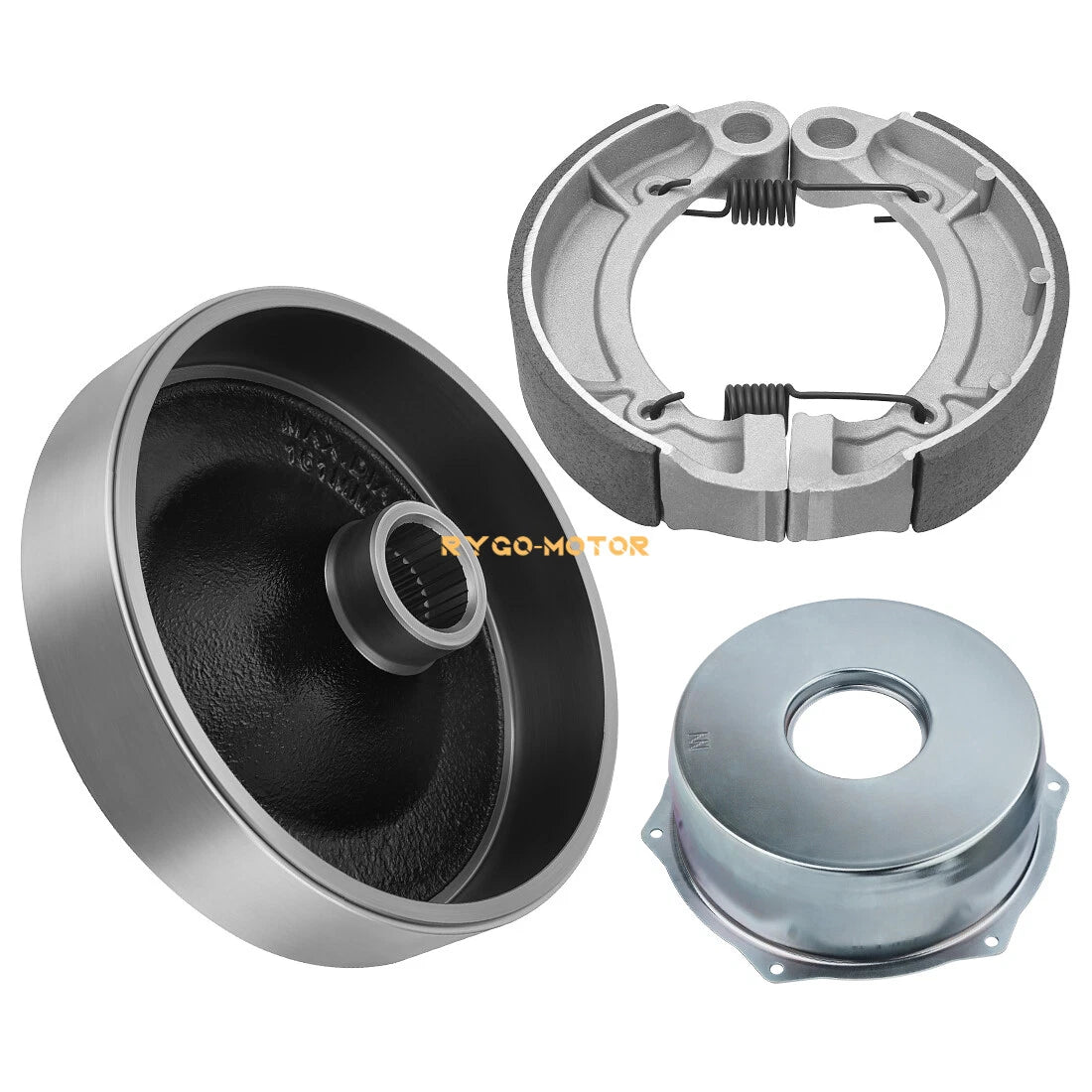 Rear Brake Drum Hub Shoes Cover Kit for Yamaha Bruin 250 350 (2004–2006)