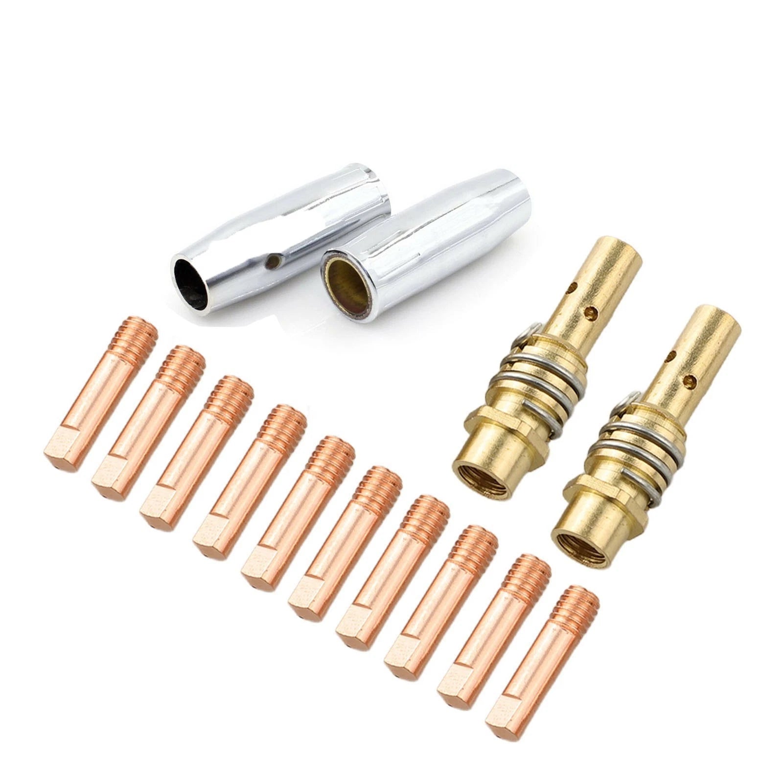 14PCS MIG Welding Kit Accessories Set 0.8mm Tips Gas Nozzles Diffusers