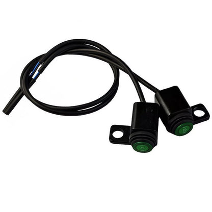 Aluminum 3 Position Waterproof Switch with Green Button for Motorcycle