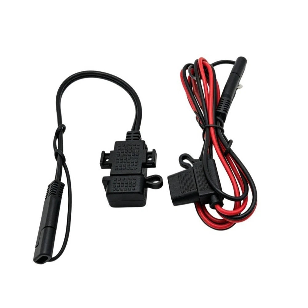 Waterproof SAE to USB Adapter for Motorcycles (1.3 Meter PVC Cable)