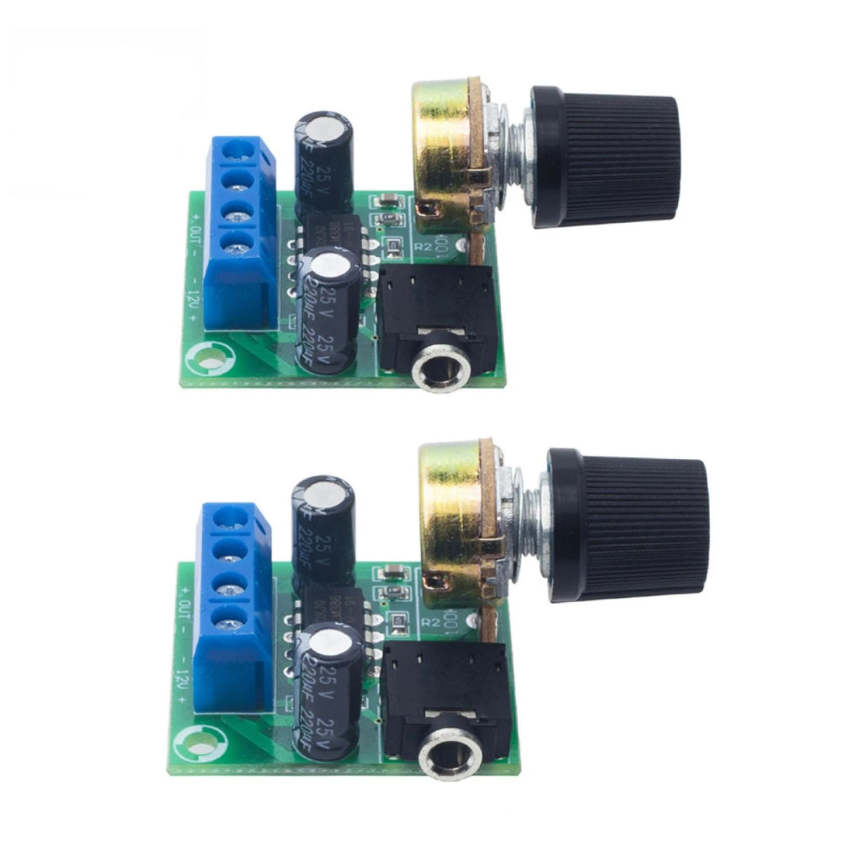 2 Pack LM386 Mini Mono Audio Power Amplifier Board DC3V~12V Module