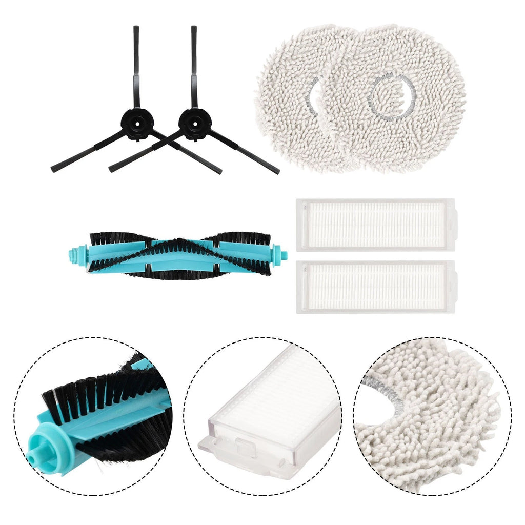 Main Side Brush Filter Mop Cloth for Cecotec Conga 11090