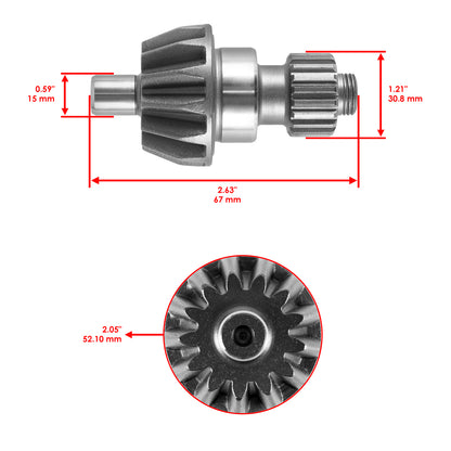 Rear Differential Gear Pinion Kit for Honda TRX420FPM Rancher 420 4x4 09-13