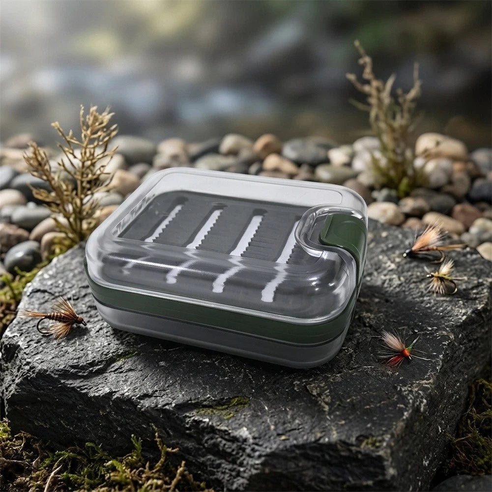 Transparent Fly Fishing Box for Fly Hooks (Double Sided, Waterproof Seal)